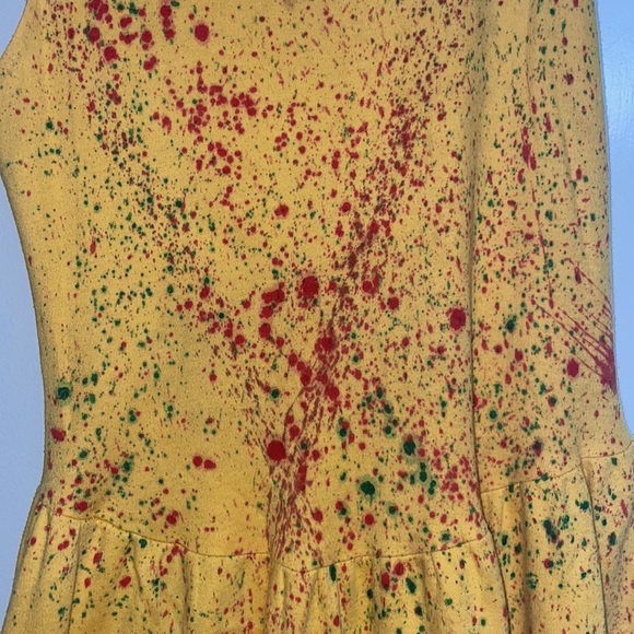 VINTAGE Paint Splattered Sun Dress - Picture 4 of 6